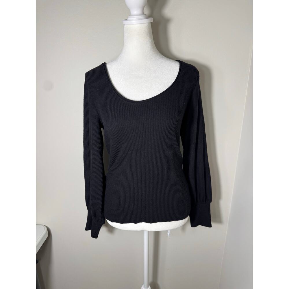 Nation LTD Womens Long Sleeve Pullover Sweater Black Size S